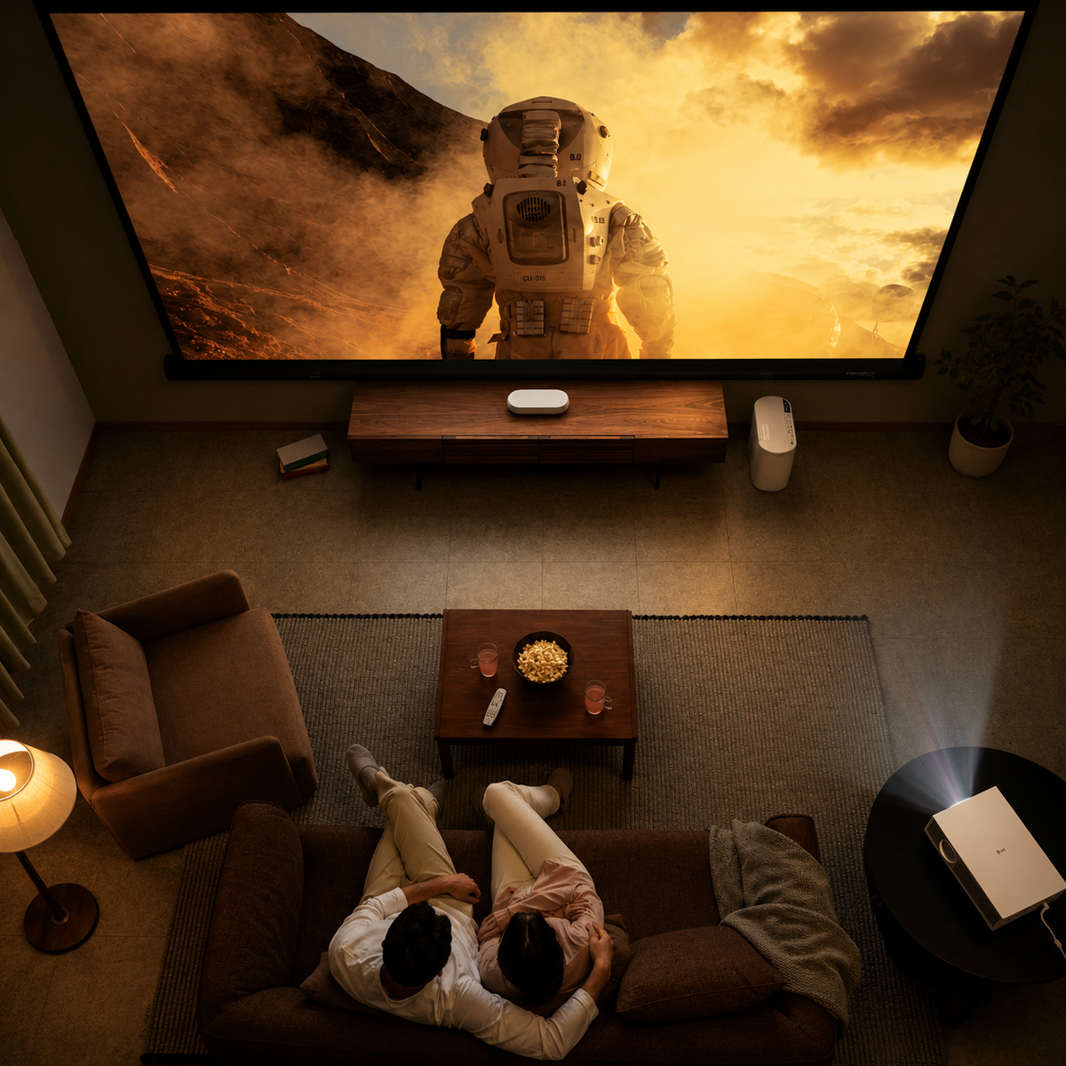 Portable Projector with WiFi 6 and HDMI, Mini Projector for Phone, 1080P Movie Projector for Home Entertainment