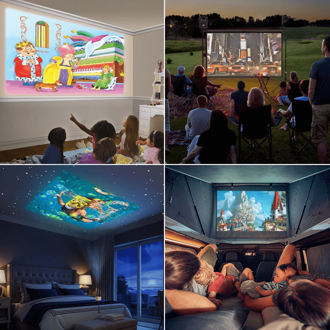 Portable Projector with WiFi 6 and HDMI, Phone