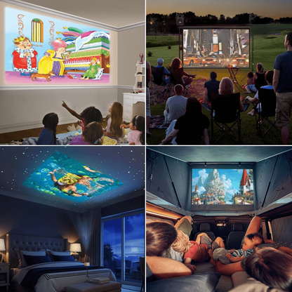 Portable Projector with WiFi 6 and HDMI, Phone
