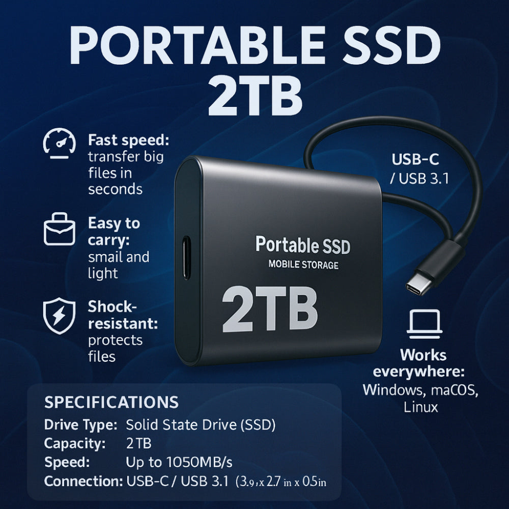 External SSD 2TB, External Solid State Drive – image 11