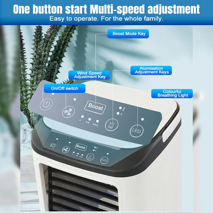 Portable Air Cooler, Evaporative Cooler with Adjustable Fan Speed – image 4