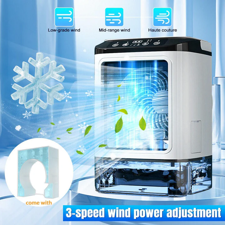 Portable Air Cooler, Evaporative Cooler with Adjustable Fan Speed, Mini Personal Cooler for Desk and Bedroom – image 6