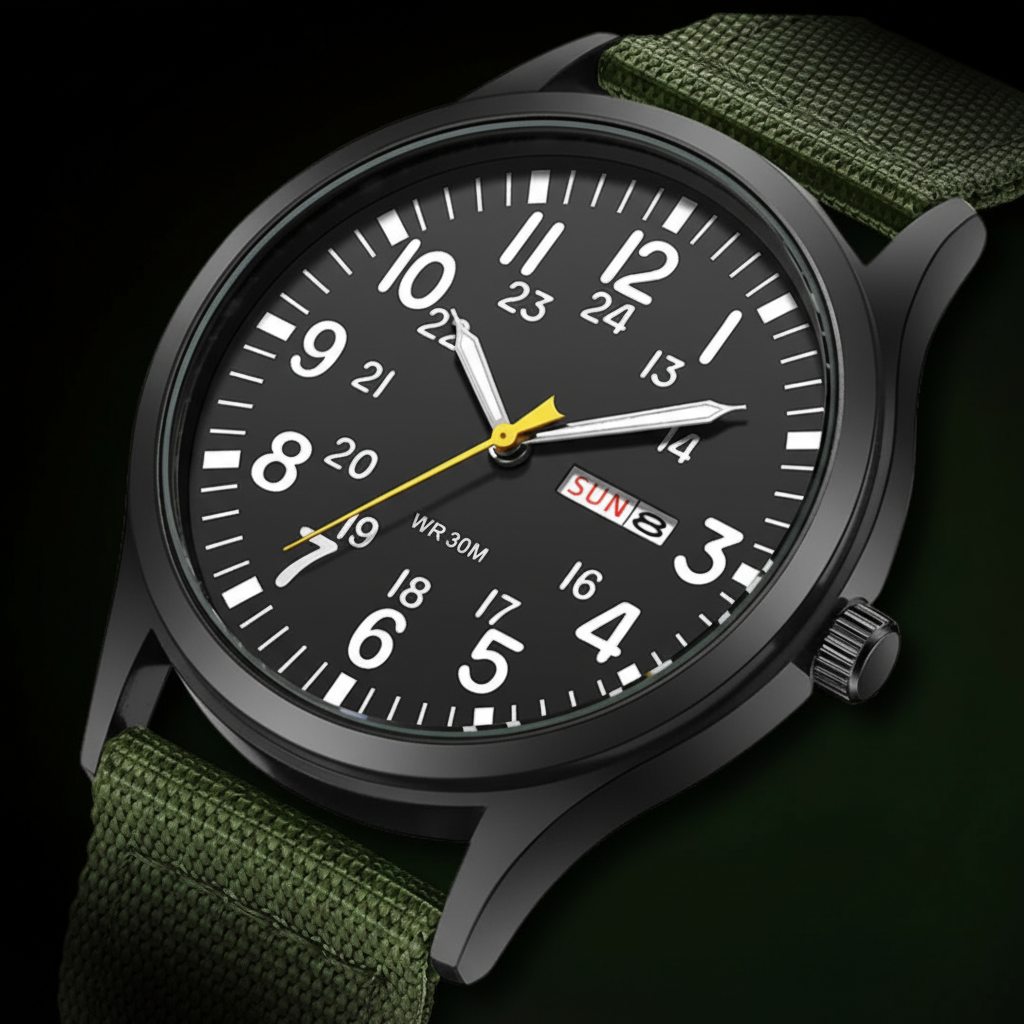 Mens Watches, Water Resistant Outdoor Watch with Clear Dial – image 6