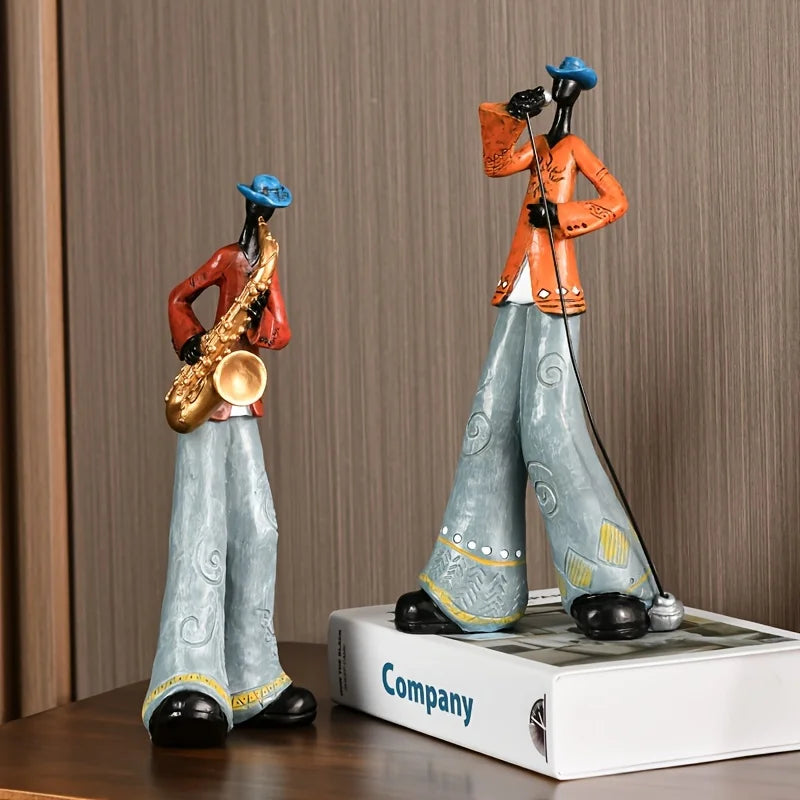 Jazz Band Figurine, Music Sculpture Statue for Shelf Decor and Desk Decoration – image 5