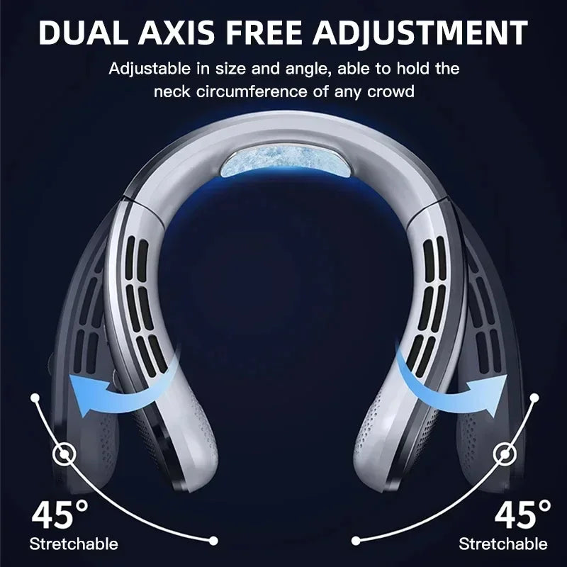 Portable Neck Fan with LED Display, Hands Free Personal Fan – image 4