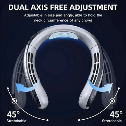 Portable Neck Fan with LED Display, Hands Free Personal Fan – image 4