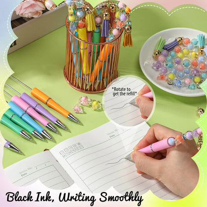 Ballpoint Pens 30 Pack, Beaded Pens with Tassels for School Supplies and Journaling – image 4