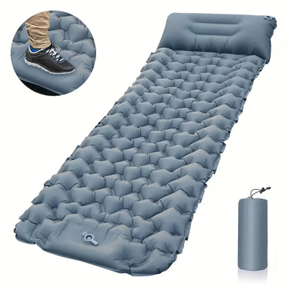 Inflatable Camping Mat with Pillow, Camping Sleeping Mat – image 6