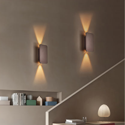 Modern LED Wall Lamp, Rectangular Metal Wall Sconce Lighting for Living Room and Bedroom