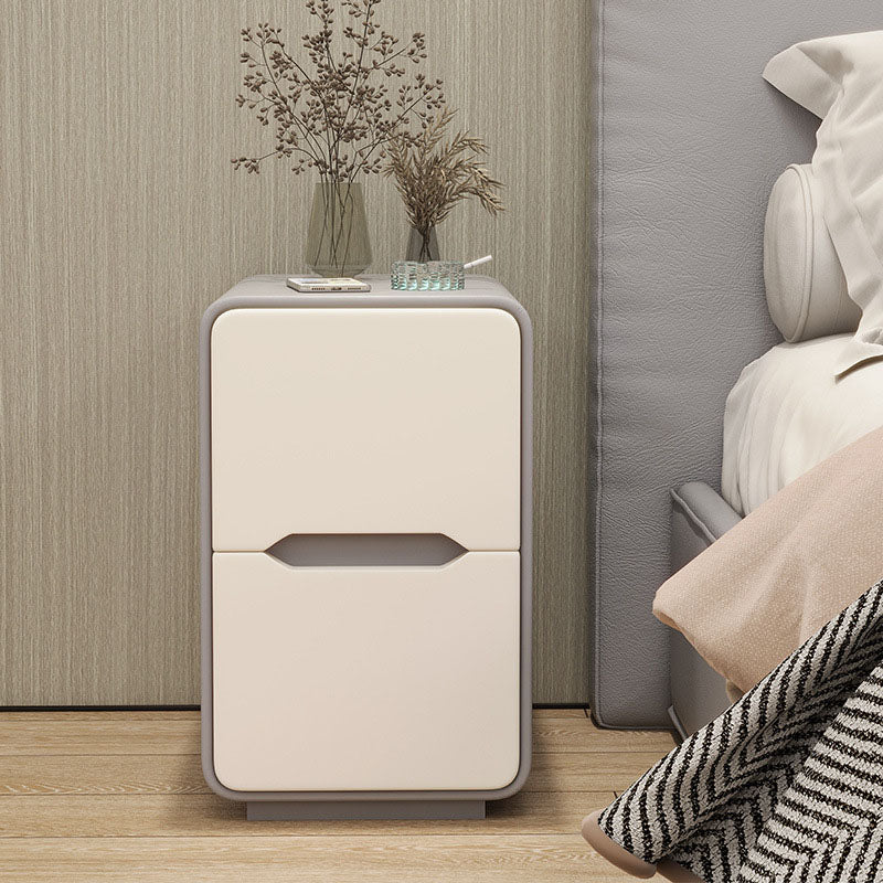 Narrow Nordic Two-Drawer Nightstand 17