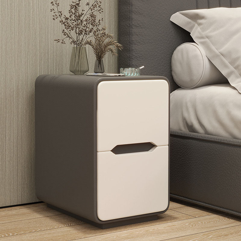 Narrow Nordic Two-Drawer Nightstand 16