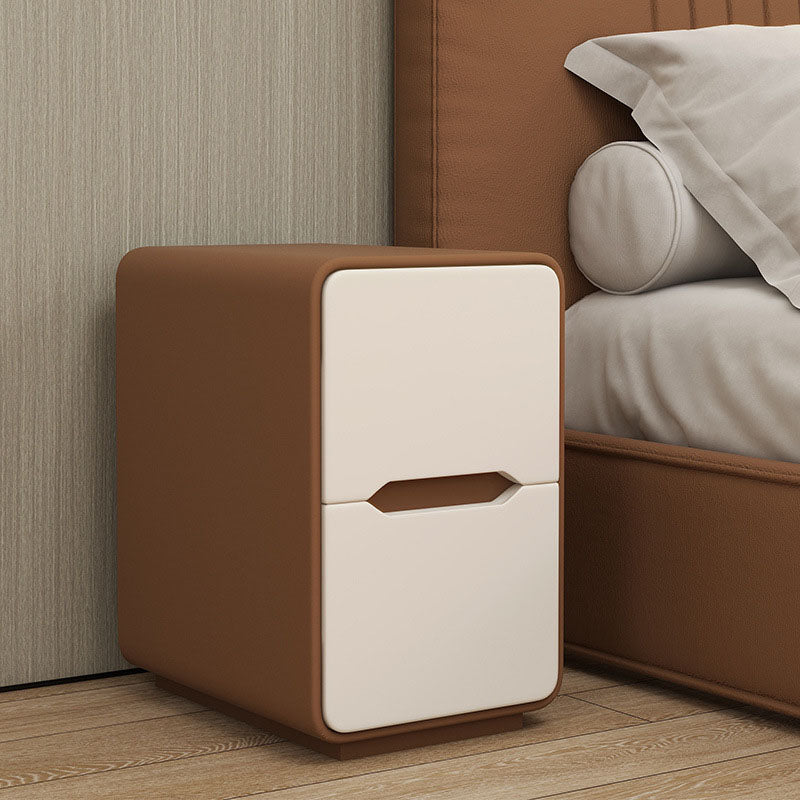 Narrow Nordic Two-Drawer Nightstand 15