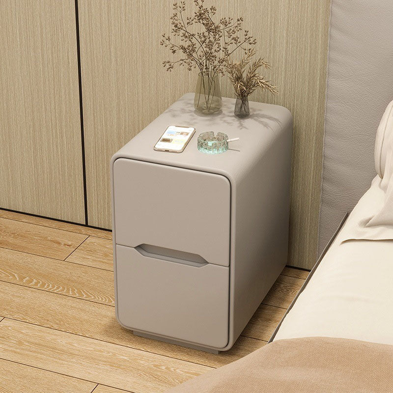 Narrow Nordic Two-Drawer Nightstand 13