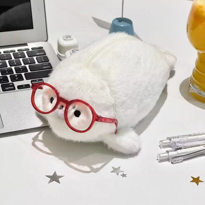 Cute Pencil Case, Large Capacity Plush Pencil Pouch with Zipper