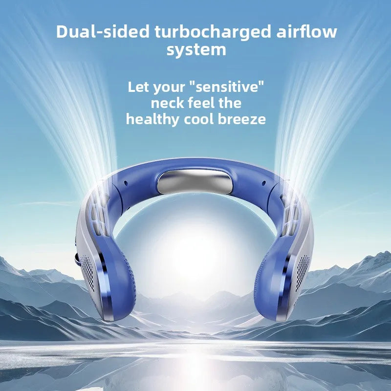 Portable Neck Fan with LED Display, Battery Operated Fan with 100 Speeds for Travel and Sports – image 5