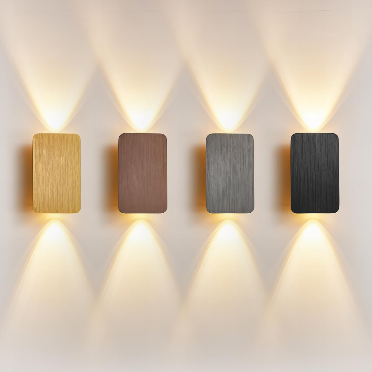 Modern LED Wall Lamp, Rectangular Metal Wall Sconce Lighting for Living Room and Bedroom, Dimmable Indoor Light Fixture