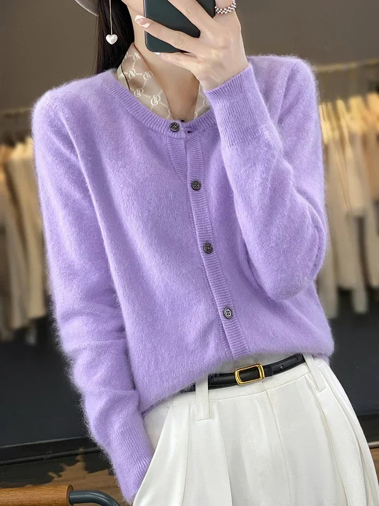 Cashmere Sweater Cardigan for Women, Loose Knit Womens Cardigan – image 12
