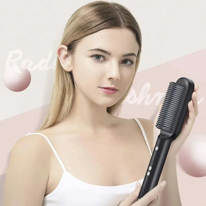 Hair Straightener Brush, Hair Styler for Straight Hair and Waves