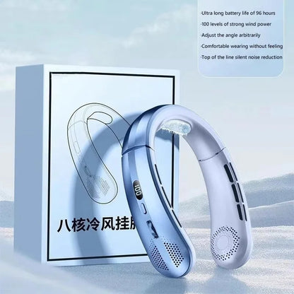 Portable Neck Fan with LED Display, Hands Free Personal Fan – image 8