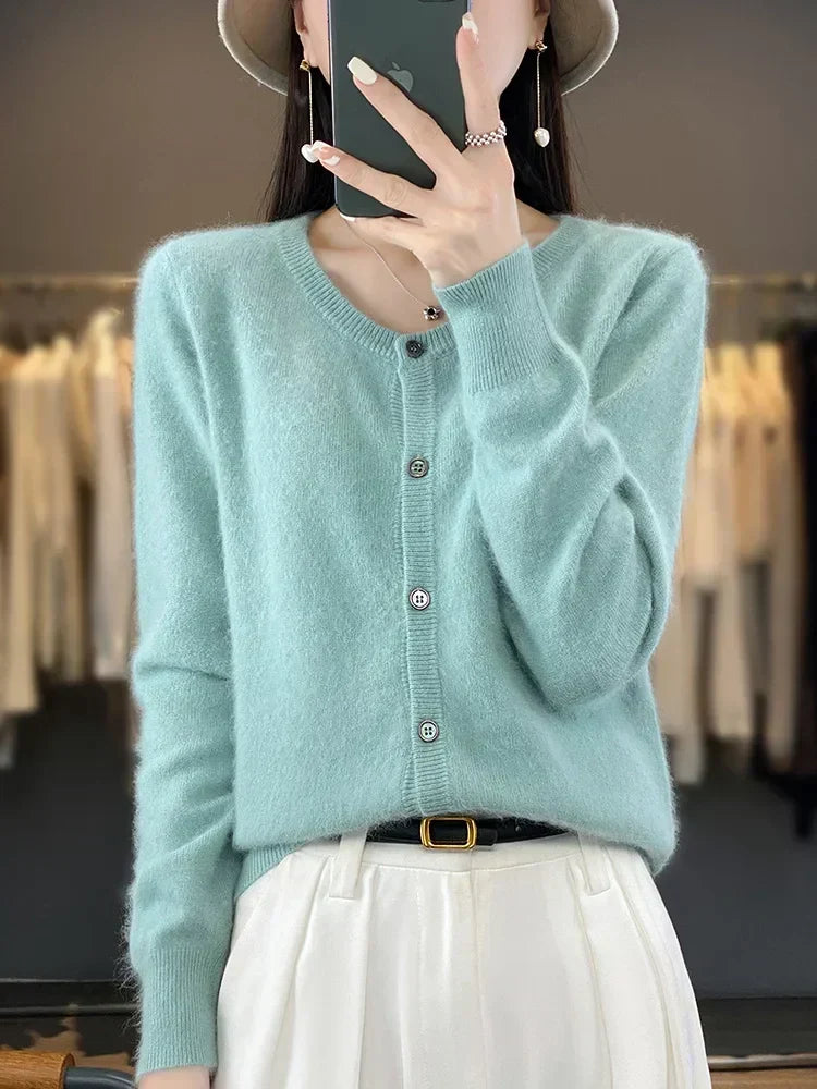 Cashmere Sweater Cardigan for Women, Loose Knit Womens Cardigan – image 4