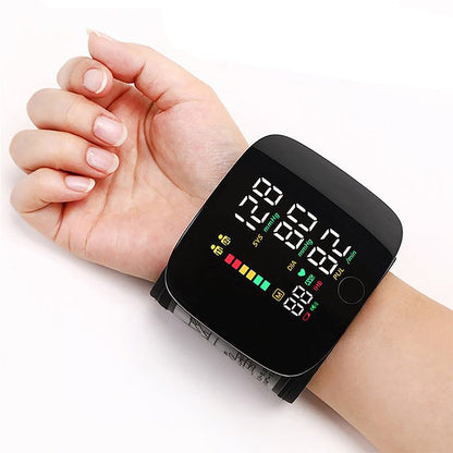 Wrist Blood Pressure Monitor, Home Blood Pressure Monitor with Voice Alerts, Automatic Blood Pressure Cuff for 2 Users
