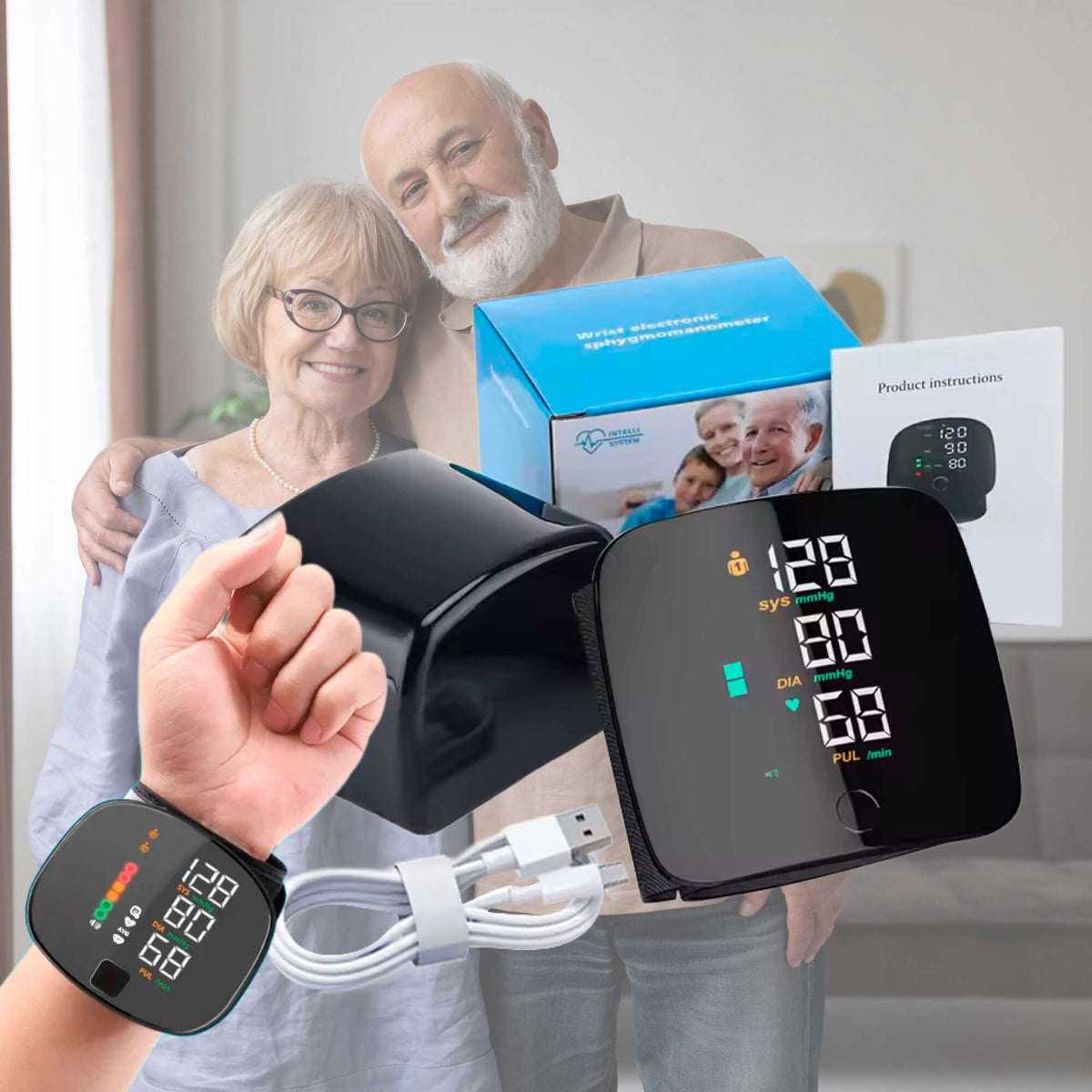 Wrist Blood Pressure Monitor, Home Blood Pressure Monitor with Voice Alerts