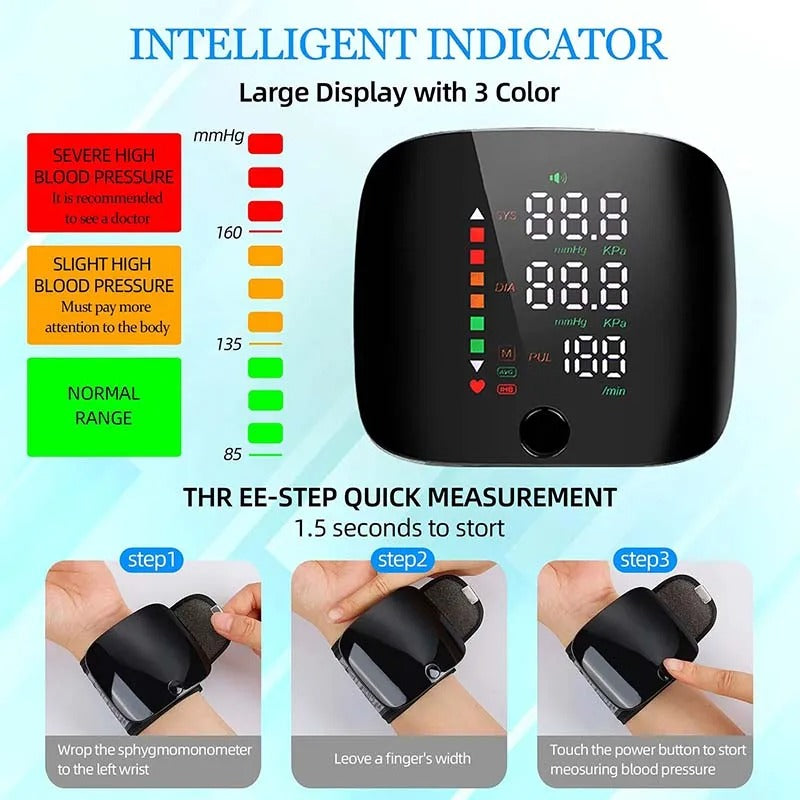 Wrist Blood Pressure Monitor, Automatic Blood Pressure Cuff for 2 Users – image 5