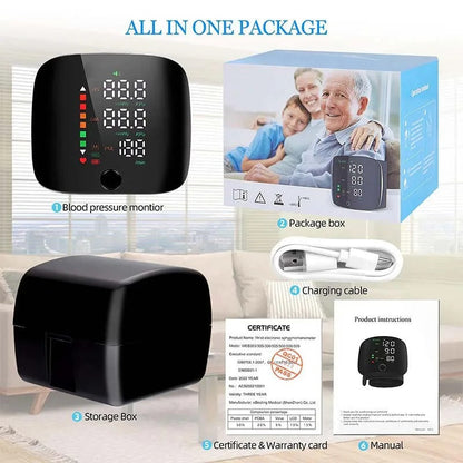 Wrist Blood Pressure Monitor, Home Blood Pressure Monitor with Voice Alerts, Automatic Blood Pressure Cuff for 2 – image 6