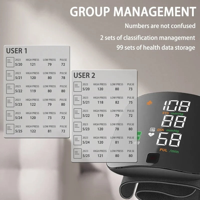 Wrist Blood Pressure Monitor, Home Blood Pressure Monitor with Voice Alerts – image 7