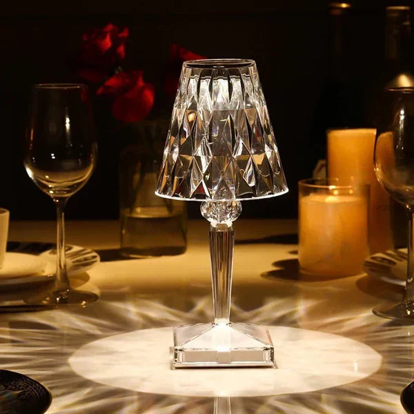 Crystal Table Lamps, Rechargeable Cordless Table Lamp with 3 Light Modes – image 4