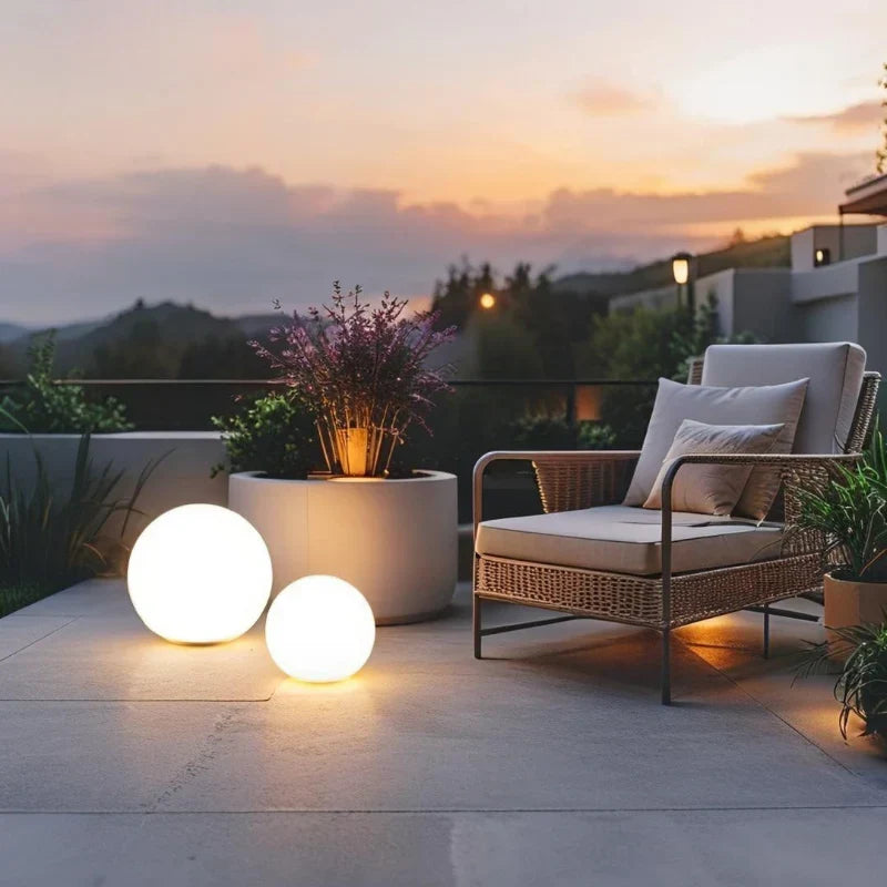 Solar Outdoor Lights Globe with Remote, USB or Solar Garden Lights for Outdoor Decor