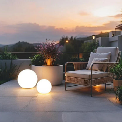 Solar Outdoor Lights Globe with Remote, USB or Solar Garden Lights for Outdoor Decor