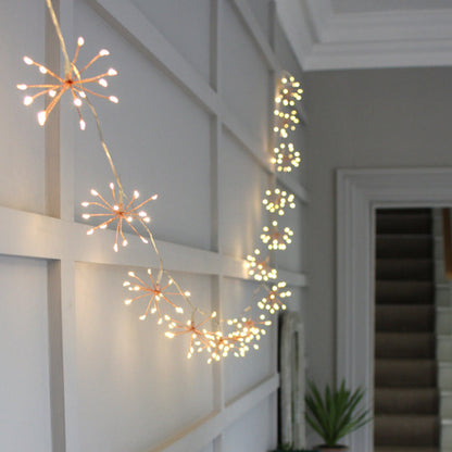 Starburst Fairy Lights Warm White, Firework Twinkle Lights for Living Room, Party Lights for Indoor and Covered Patio
