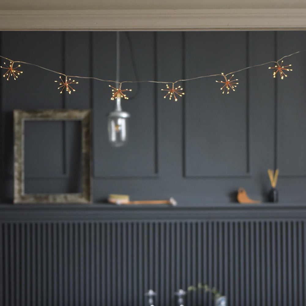 Starburst Fairy Lights Warm White, Party Lights for Indoor and Covered Patio