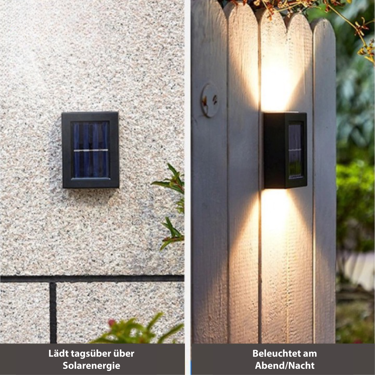 Solar Outdoor Lights, Outdoor Wall Lamp for Garden and Driveway