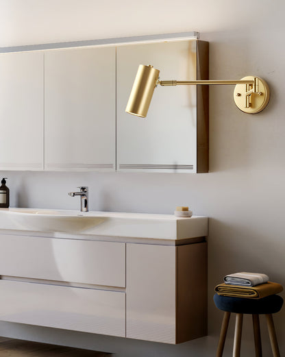 Swing Arm Wall Lamp, Modern Wall Sconce with Adjustable Arm – image 14