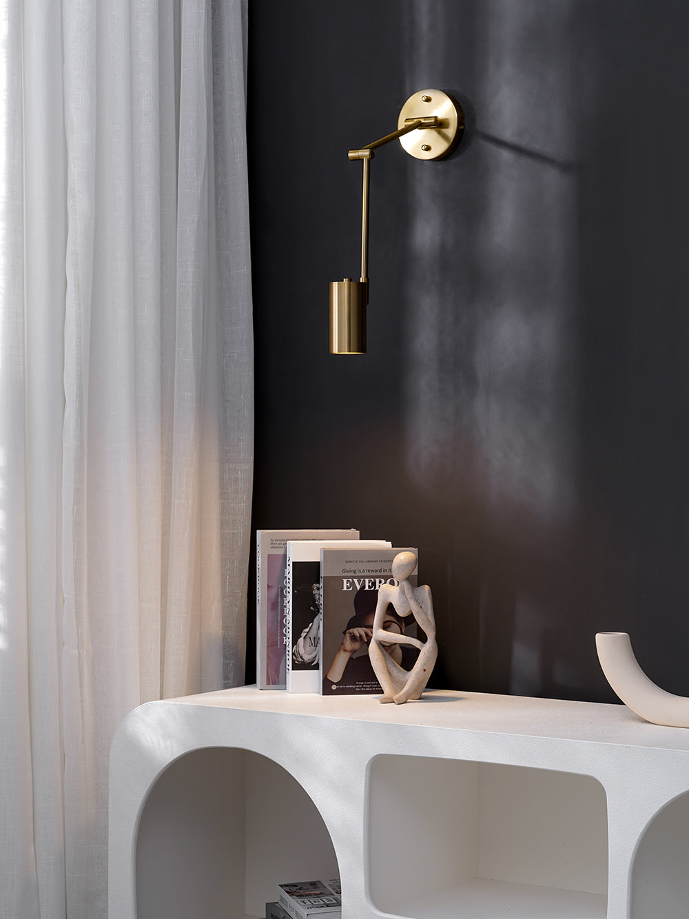 Swing Arm Wall Lamp, Modern Wall Sconce with Adjustable Arm – image 38