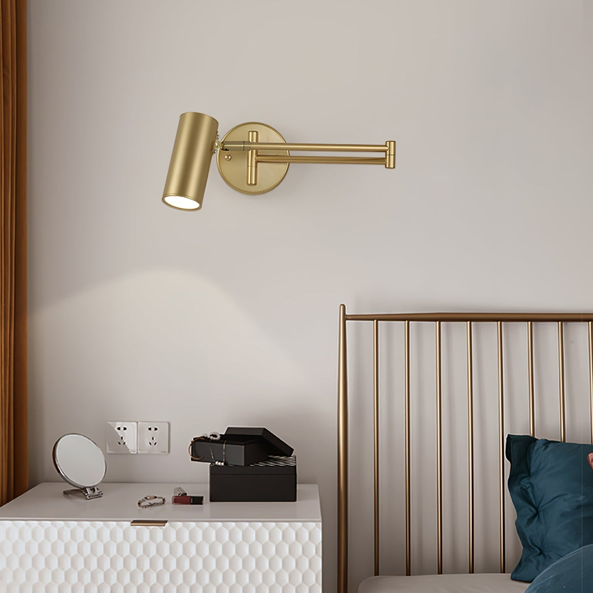 Swing Arm Wall Lamp, LED Wall Light Fixture for Reading