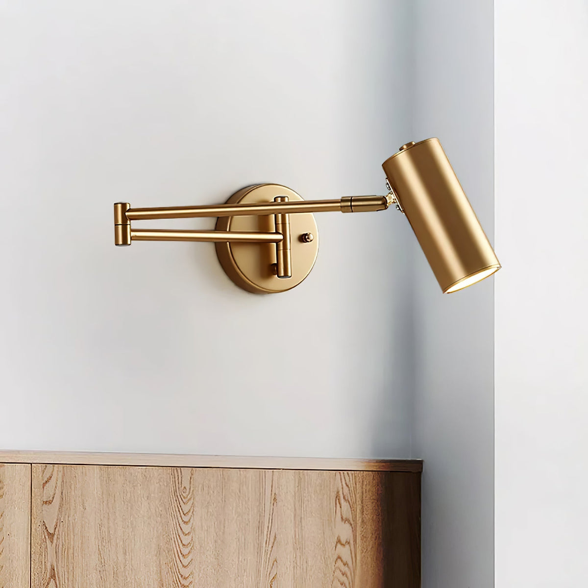 Swing Arm Wall Lamp, Modern Wall Sconce with Adjustable Arm – image 5