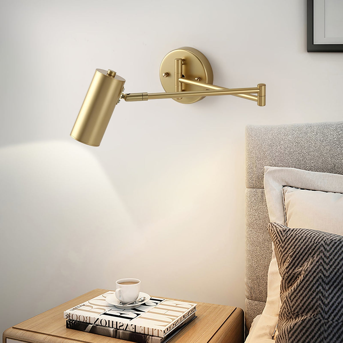 Swing Arm Wall Lamp, Modern Wall Sconce with Adjustable Arm – image 8