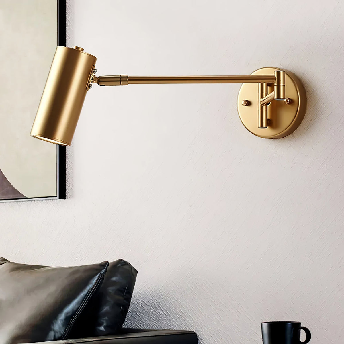 Swing Arm Wall Lamp, LED Wall Light Fixture for Reading – image 9