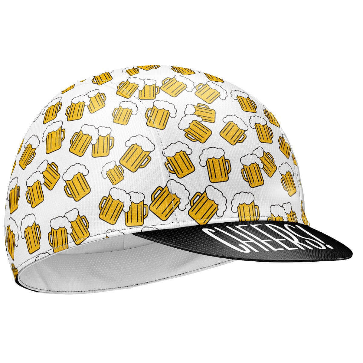Cycling Cap Under Helmet, Quick Drying Bike Cap with Beer Print, Cycling Apparel for Training, Bike Accessories