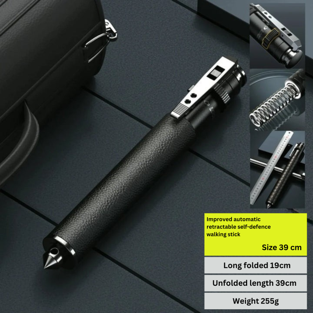 Walking Cane for Self Defense, Trekking Pole with Anti Slip Grip in 3 Lengths – image 6