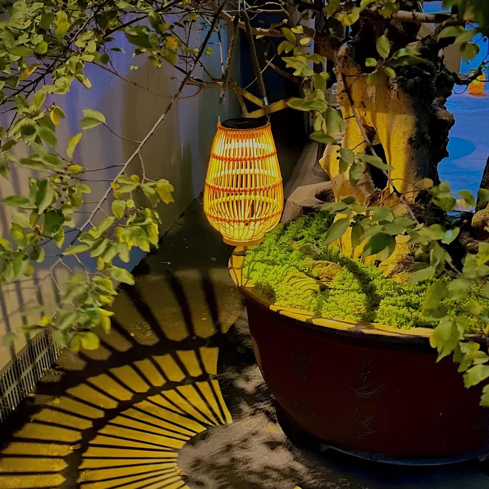 Woven Solar Garden Lantern 5