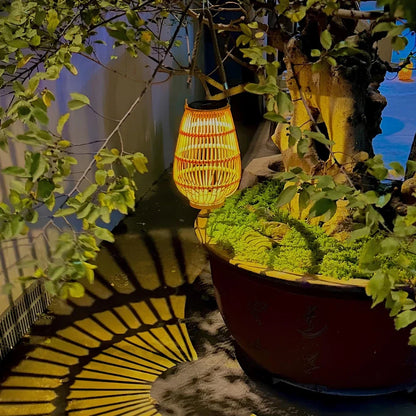 Woven Solar Garden Lantern 5