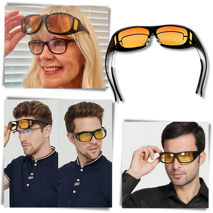 Night Driving Glasses Polarized, Anti Glare Glasses with Yellow Tint