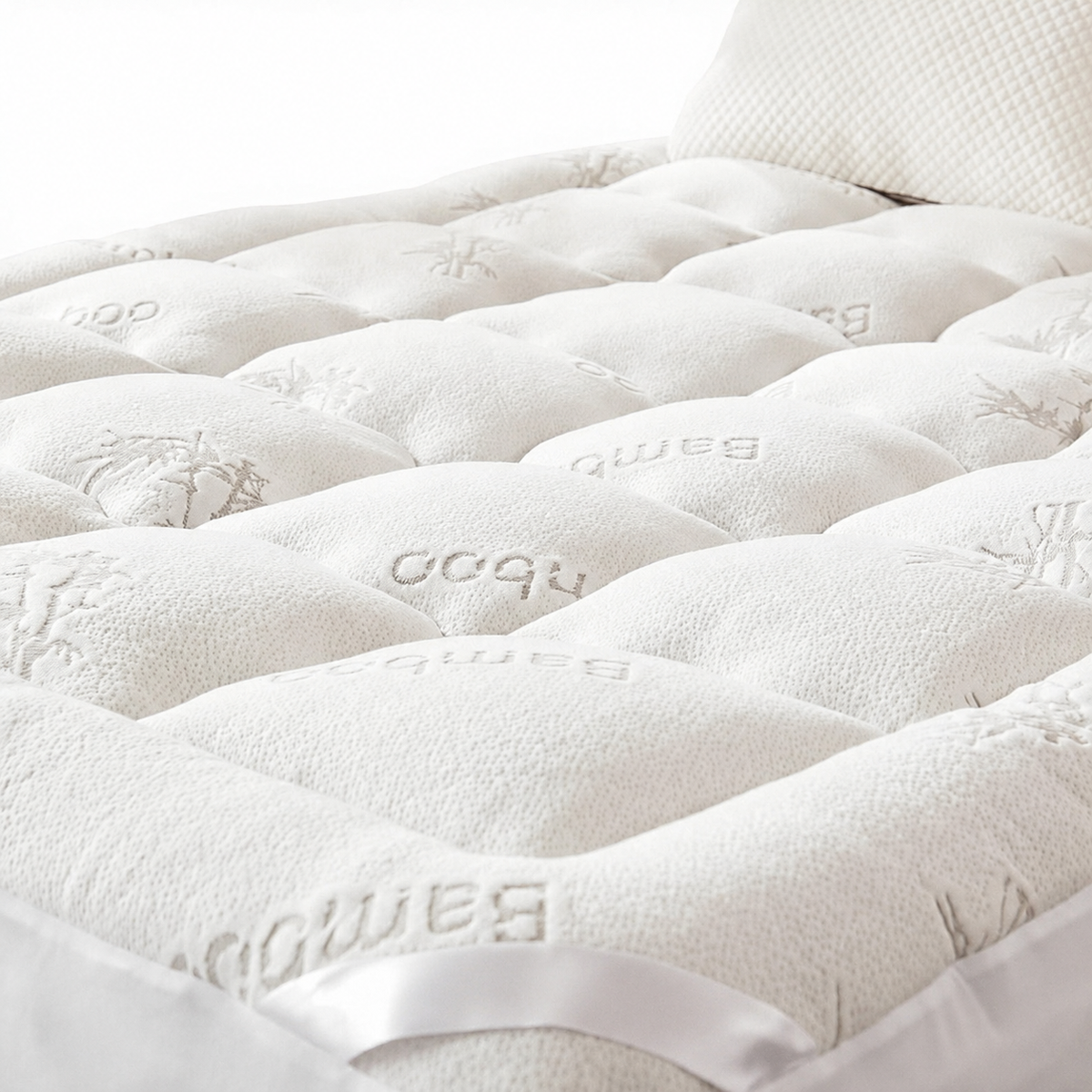 Bamboo Mattress Toppers, Quilted Cooling Mattress Topper for Twin to King Bed – image 7