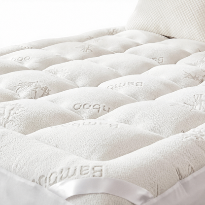 Bamboo Mattress Toppers, Quilted Cooling Mattress Topper for Twin to King Bed – image 7