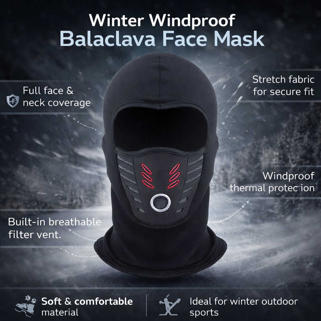 Balaclava Ski Mask for Men and Women, Full Face Balaclava for Skiing and Running – image 11