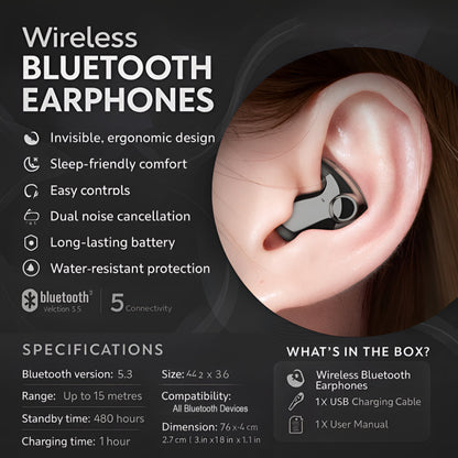 Wireless Earbuds, Wireless Headphones with Dual Noise Reduction